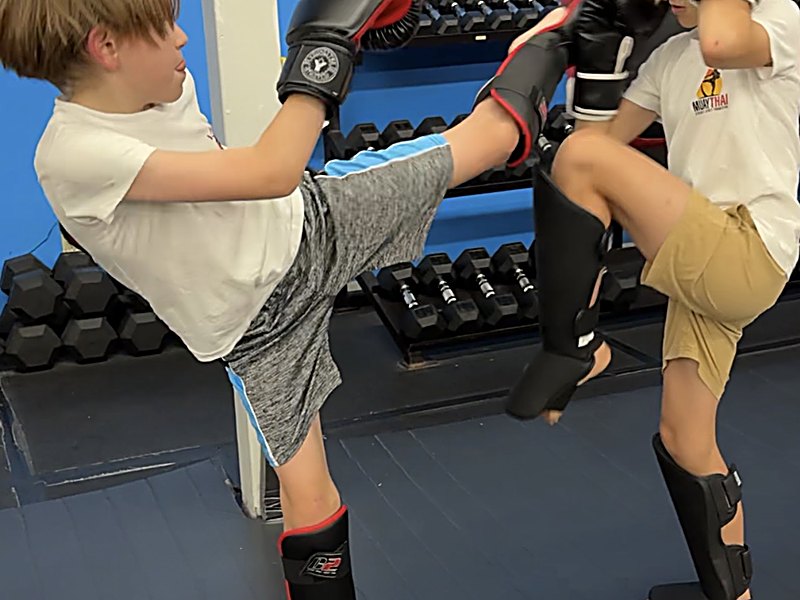 Kids Muay Thai class at Laguna Muay Thai, ages 9 to 12